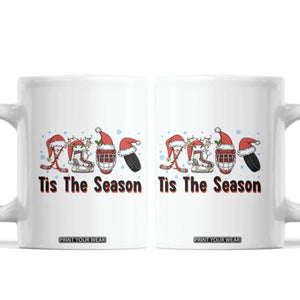 Funny Ice Hockey Christmas Gift Coffee Mug Tis The Season TS12 White Print Your Wear