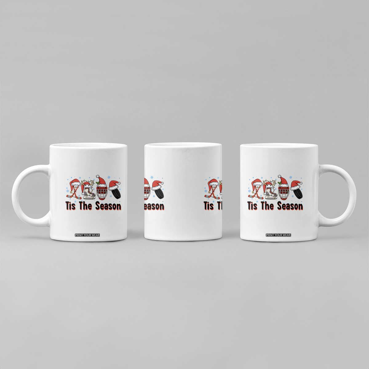 Funny Ice Hockey Christmas Gift Coffee Mug Tis The Season TS12 Print Your Wear