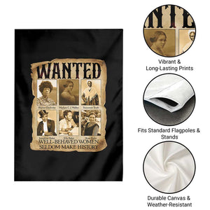Well Behaved Women Seldom Make History Garden Flag Vintage Feminist Poster TS12 Print Your Wear