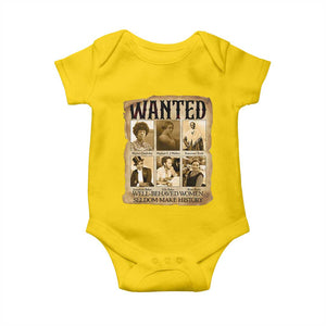 Well Behaved Women Seldom Make History Baby Onesie Vintage Feminist Poster TS12 Daisy Print Your Wear