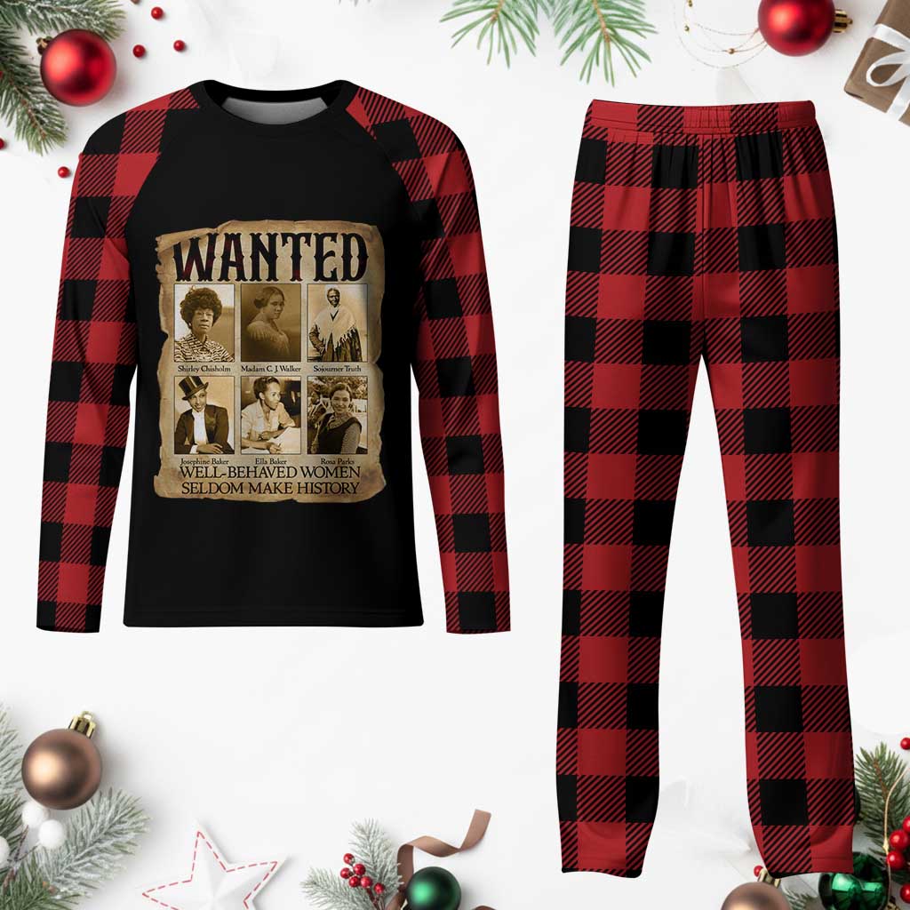 Well Behaved Women Seldom Make History Plaid Pajama Set Vintage Feminist Poster TS12 Buffalo Plaid Print Your Wear