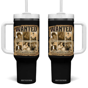 Well Behaved Women Seldom Make History Tumbler With Handle Vintage Feminist Poster TS12 One Size: 40 oz Black Print Your Wear