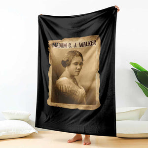 Madam CJ Walker Throw Blanket Female Empowerment History Gift TS12 Print Your Wear