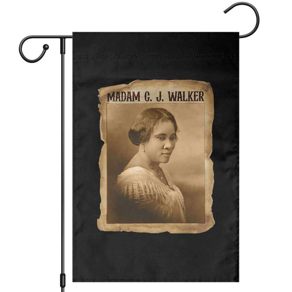 Madam CJ Walker Garden Flag Female Empowerment History Gift TS12 Black Print Your Wear