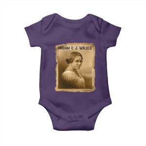 Madam CJ Walker Baby Onesie Female Empowerment History Gift TS12 Purple Print Your Wear