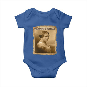 Madam CJ Walker Baby Onesie Female Empowerment History Gift TS12 Royal Blue Print Your Wear