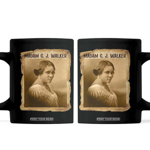 Madam CJ Walker Coffee Mug Female Empowerment History Gift TS12 Black Print Your Wear