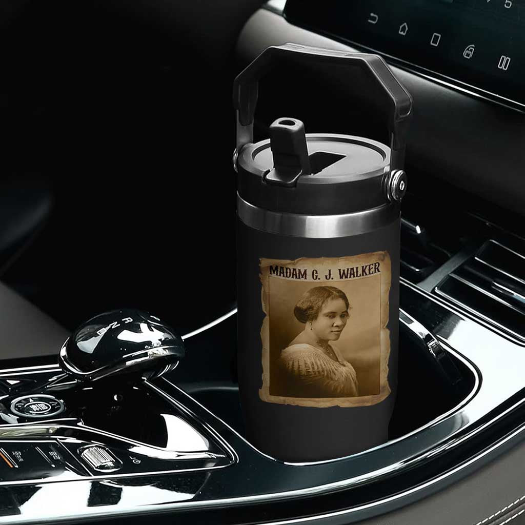 Madam CJ Walker Flip Straw Tumbler Female Empowerment History Gift TS12 Print Your Wear