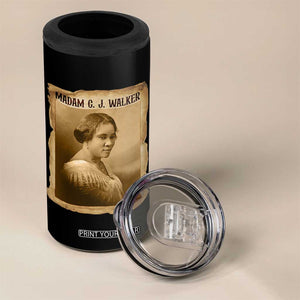 Madam CJ Walker 4 in 1 Can Cooler Tumbler Female Empowerment History Gift TS12 Print Your Wear