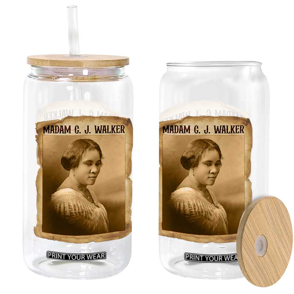 Madam CJ Walker Glass Can Female Empowerment History Gift TS12 Print Your Wear