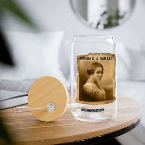 Madam CJ Walker Glass Can Female Empowerment History Gift TS12 Print Your Wear
