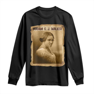 Madam CJ Walker Long Sleeve Shirt Female Empowerment History Gift TS12 Black Print Your Wear
