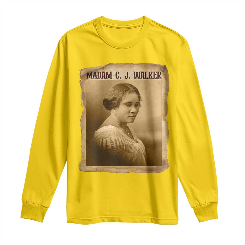 Madam CJ Walker Long Sleeve Shirt Female Empowerment History Gift TS12 Daisy Print Your Wear