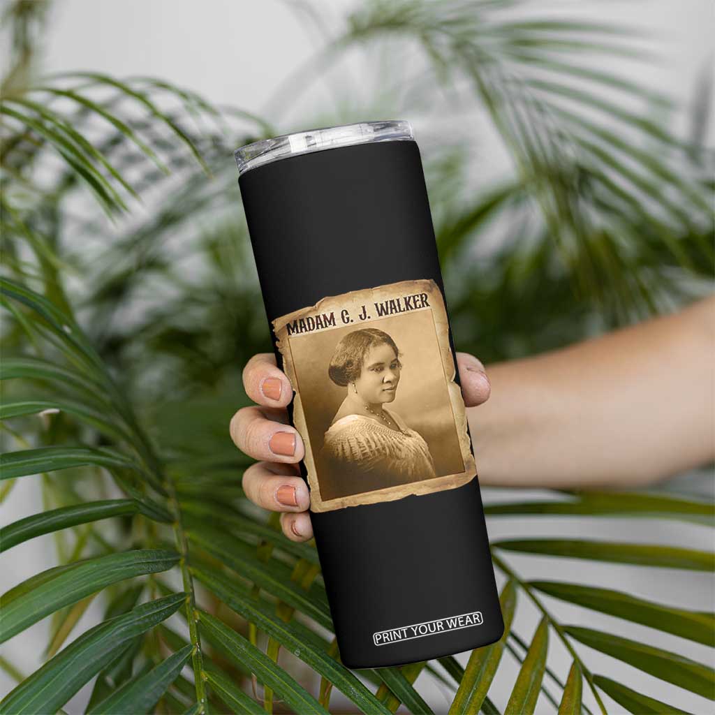 Madam CJ Walker Skinny Tumbler Female Empowerment History Gift TS12 Print Your Wear