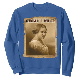 Madam CJ Walker Sweatshirt Female Empowerment History Gift TS12 Royal Blue Print Your Wear