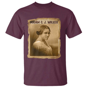 Madam CJ Walker T Shirt Female Empowerment History Gift TS12 Maroon Print Your Wear
