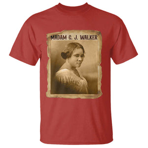 Madam CJ Walker T Shirt Female Empowerment History Gift TS12 Red Print Your Wear