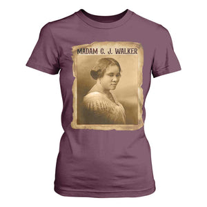 Madam CJ Walker T Shirt For Women Female Empowerment History Gift TS12 Maroon Print Your Wear