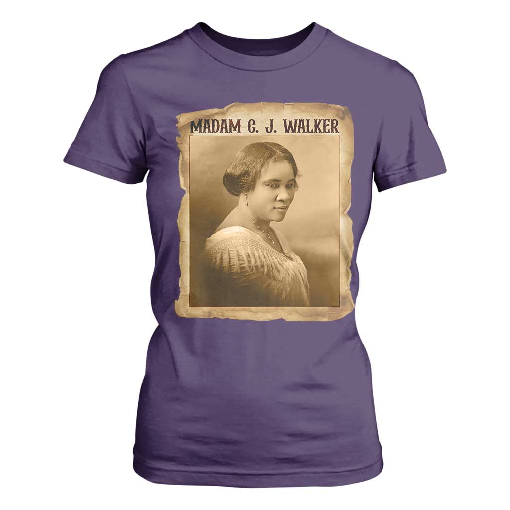 Madam CJ Walker T Shirt For Women Female Empowerment History Gift TS12 Purple Print Your Wear