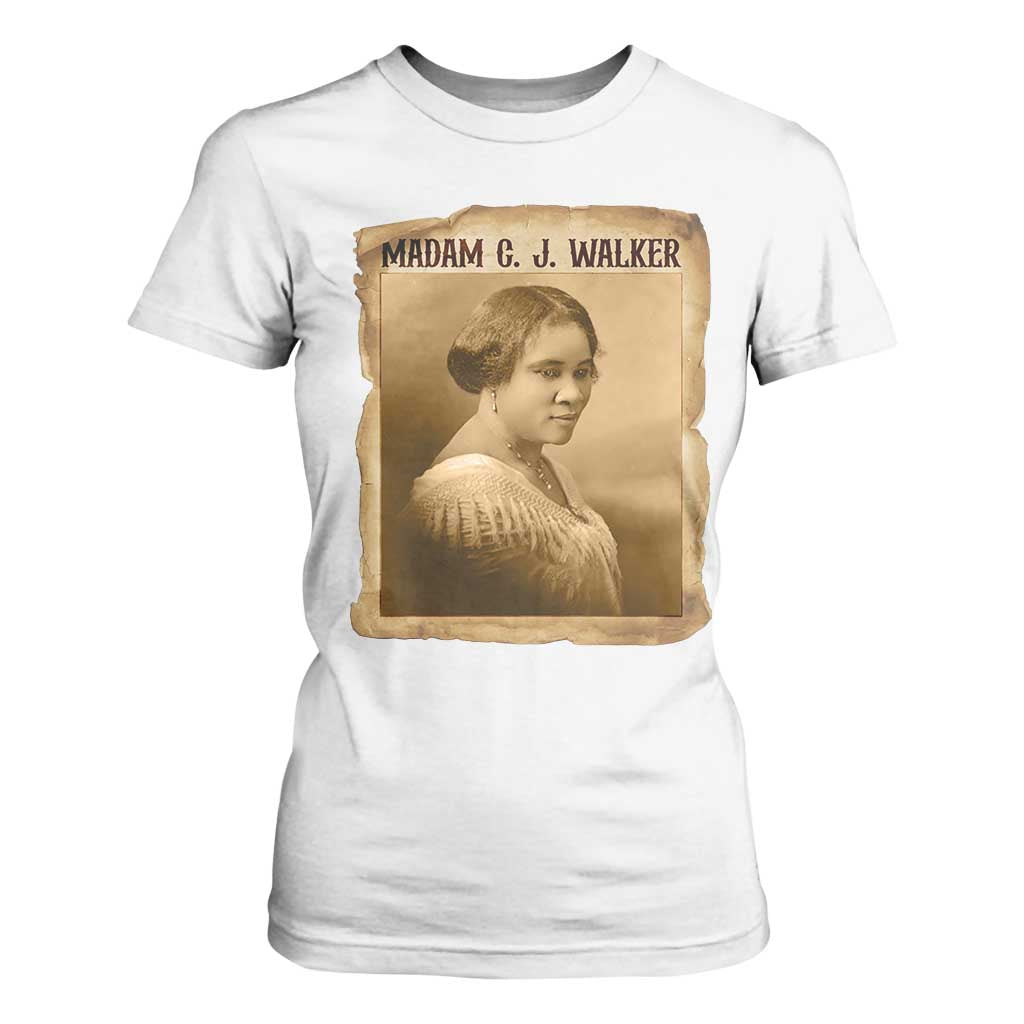 Madam CJ Walker T Shirt For Women Female Empowerment History Gift TS12 White Print Your Wear