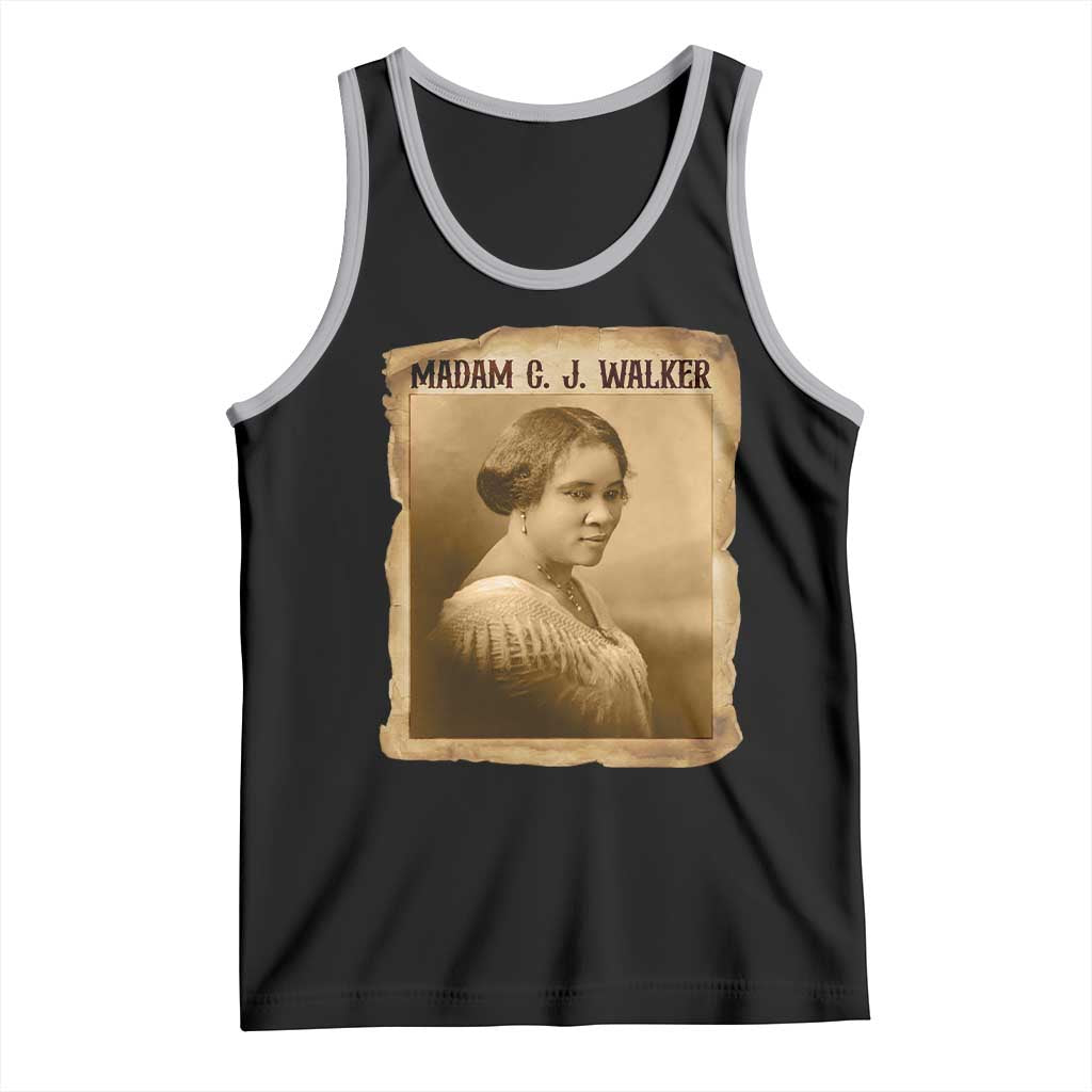 Madam CJ Walker Tank Top Female Empowerment History Gift TS12 Black Athletic Heather Print Your Wear