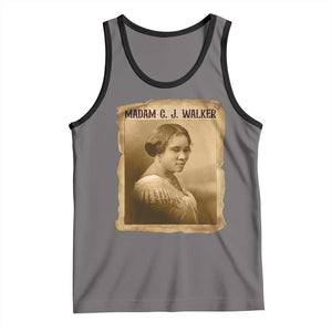 Madam CJ Walker Tank Top Female Empowerment History Gift TS12 Deep Heather Black Print Your Wear