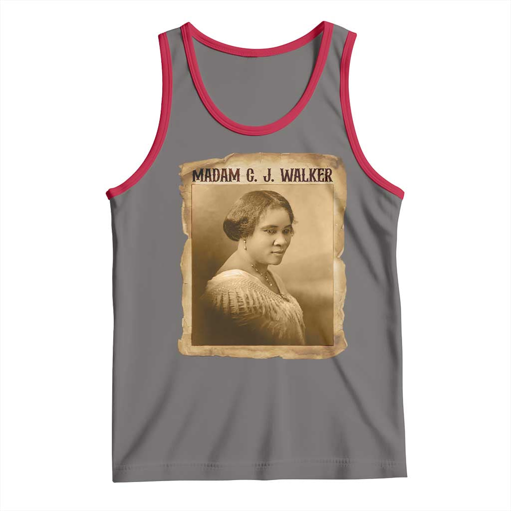 Madam CJ Walker Tank Top Female Empowerment History Gift TS12 Deep Heather Red Print Your Wear