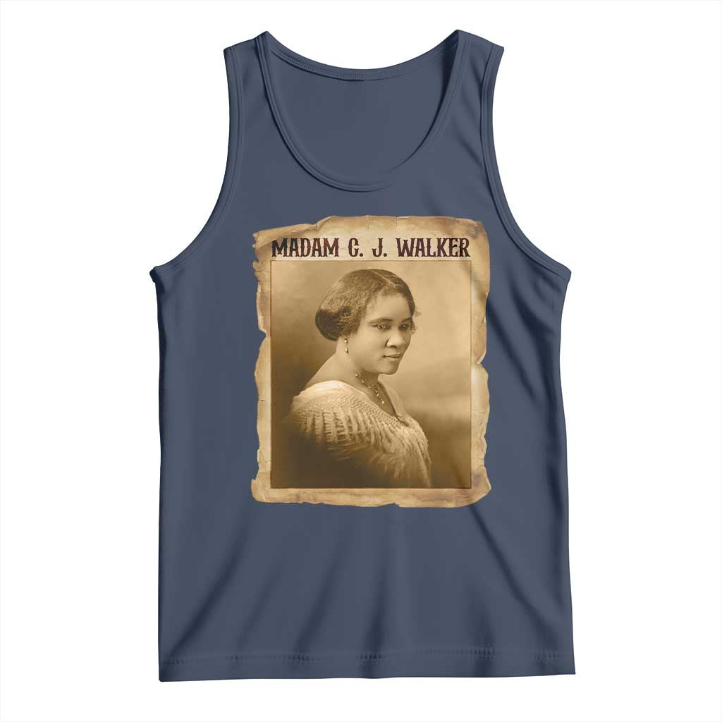 Madam CJ Walker Tank Top Female Empowerment History Gift TS12 Navy Print Your Wear