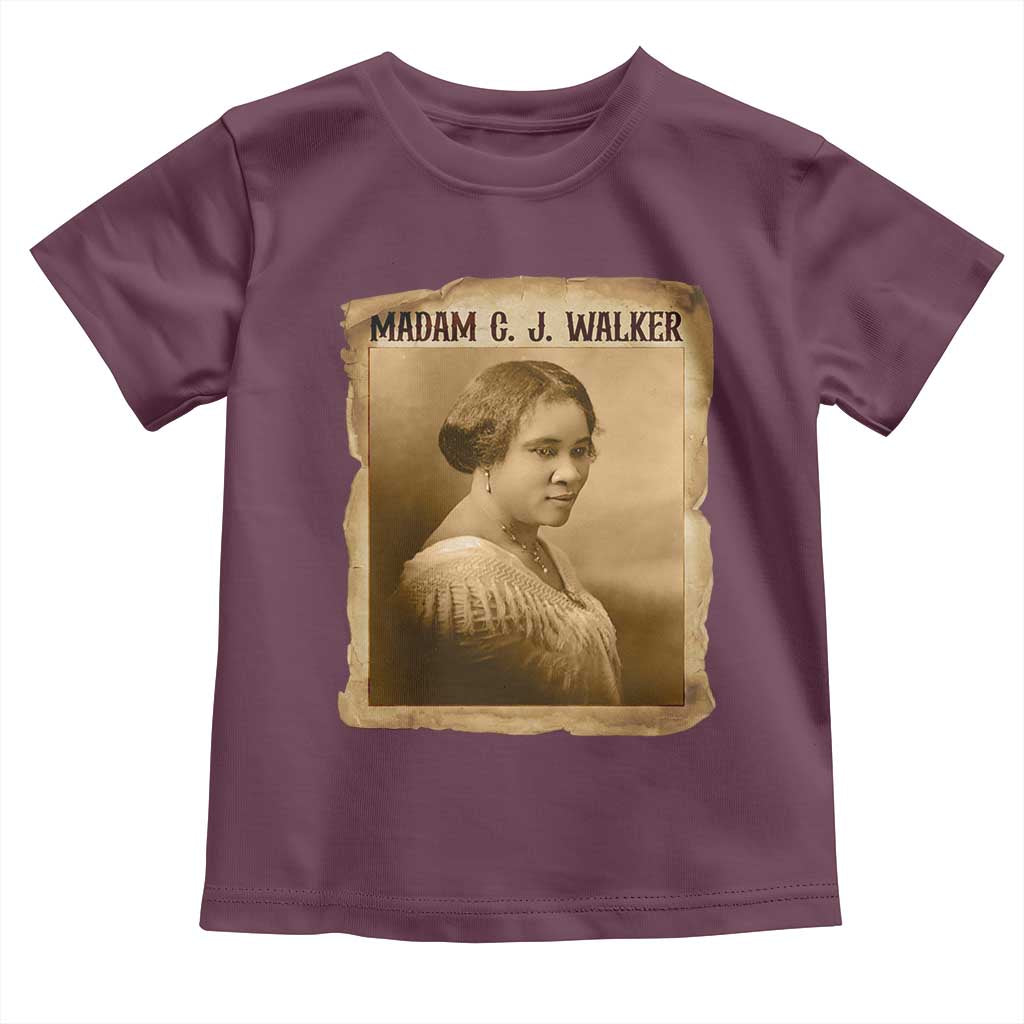 Madam CJ Walker Toddler T Shirt Female Empowerment History Gift TS12 Maroon Print Your Wear