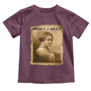 Madam CJ Walker Toddler T Shirt Female Empowerment History Gift TS12 Maroon Print Your Wear