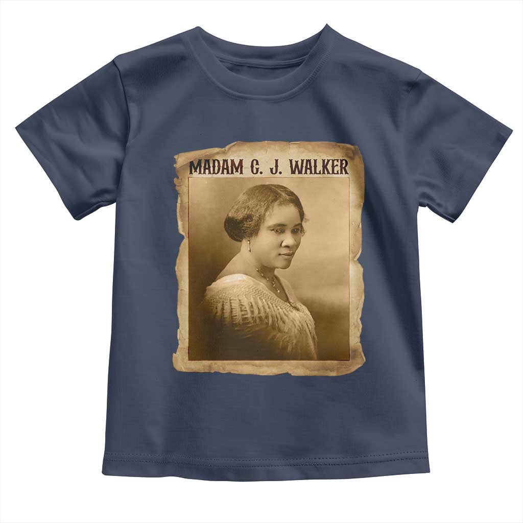 Madam CJ Walker Toddler T Shirt Female Empowerment History Gift TS12 Navy Print Your Wear