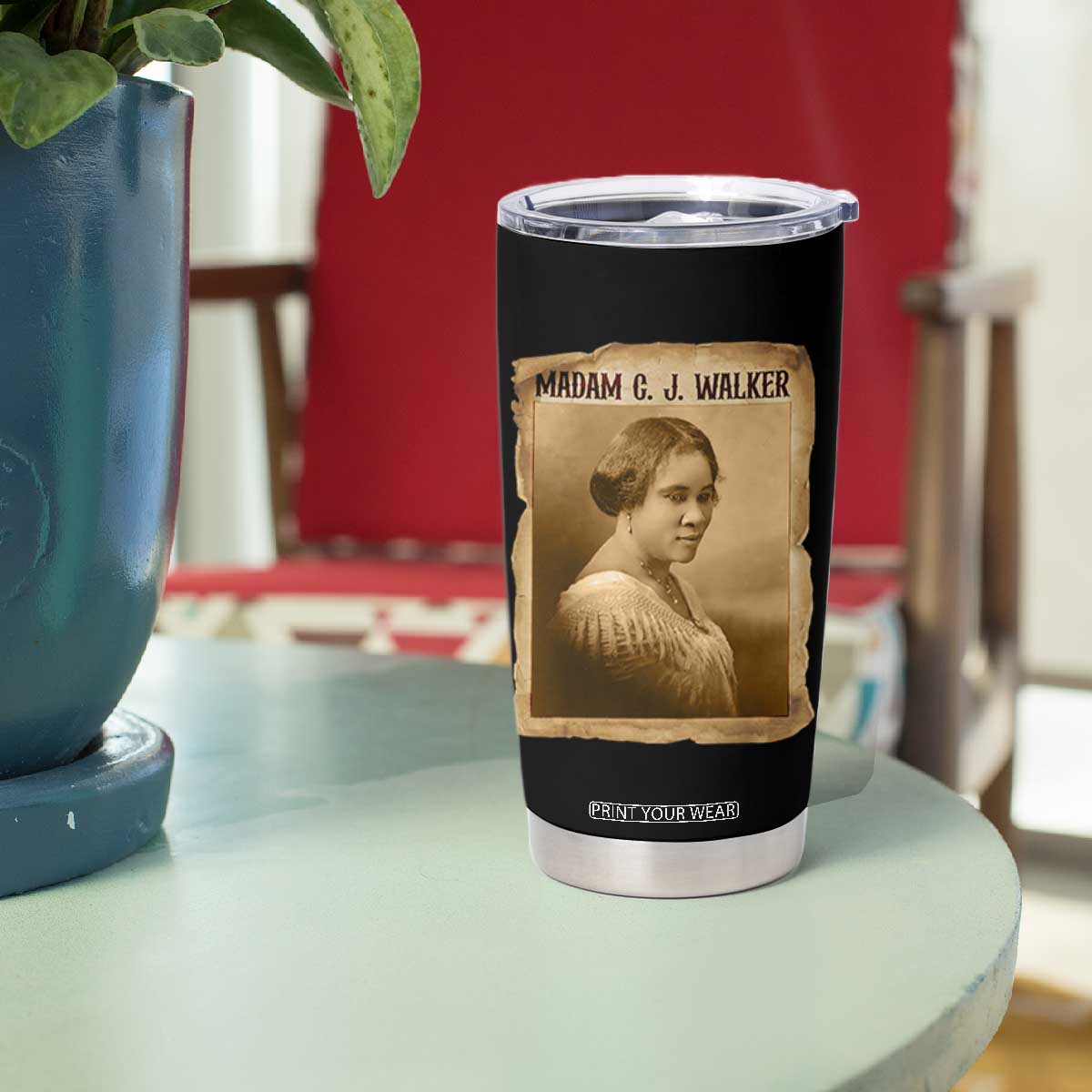 Madam CJ Walker Tumbler Cup Female Empowerment History Gift TS12 Print Your Wear