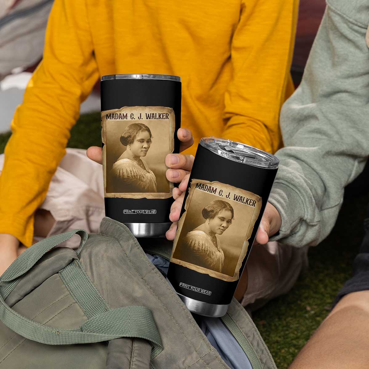 Madam CJ Walker Tumbler Cup Female Empowerment History Gift TS12 Print Your Wear