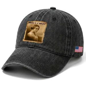 Madam CJ Walker Washed Cotton Baseball Cap Female Empowerment History Gift TS12 Print Your Wear