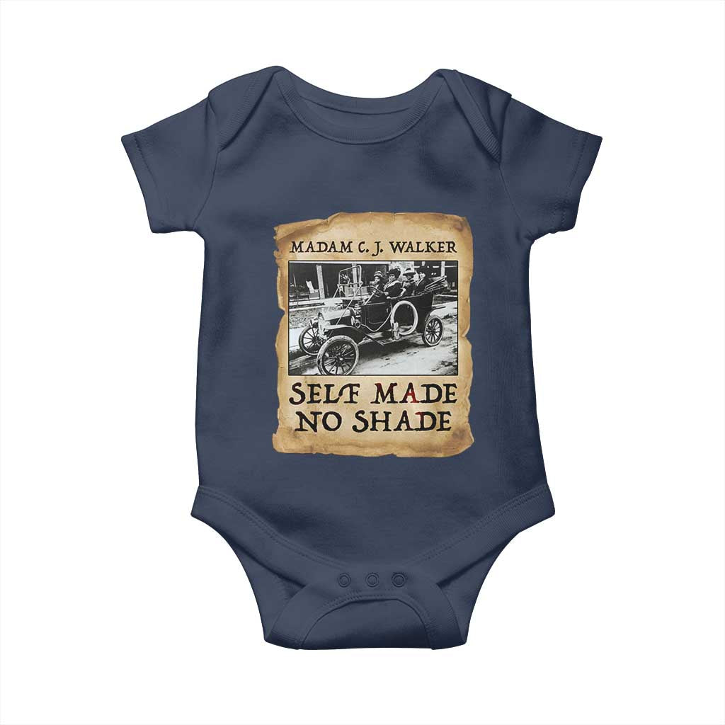 Madam CJ Walker Self Made Millionaire Baby Onesie Strong Black Woman Leader TS12 Navy Print Your Wear