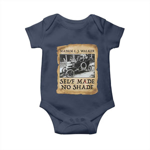 Madam CJ Walker Self Made Millionaire Baby Onesie Strong Black Woman Leader TS12 Navy Print Your Wear