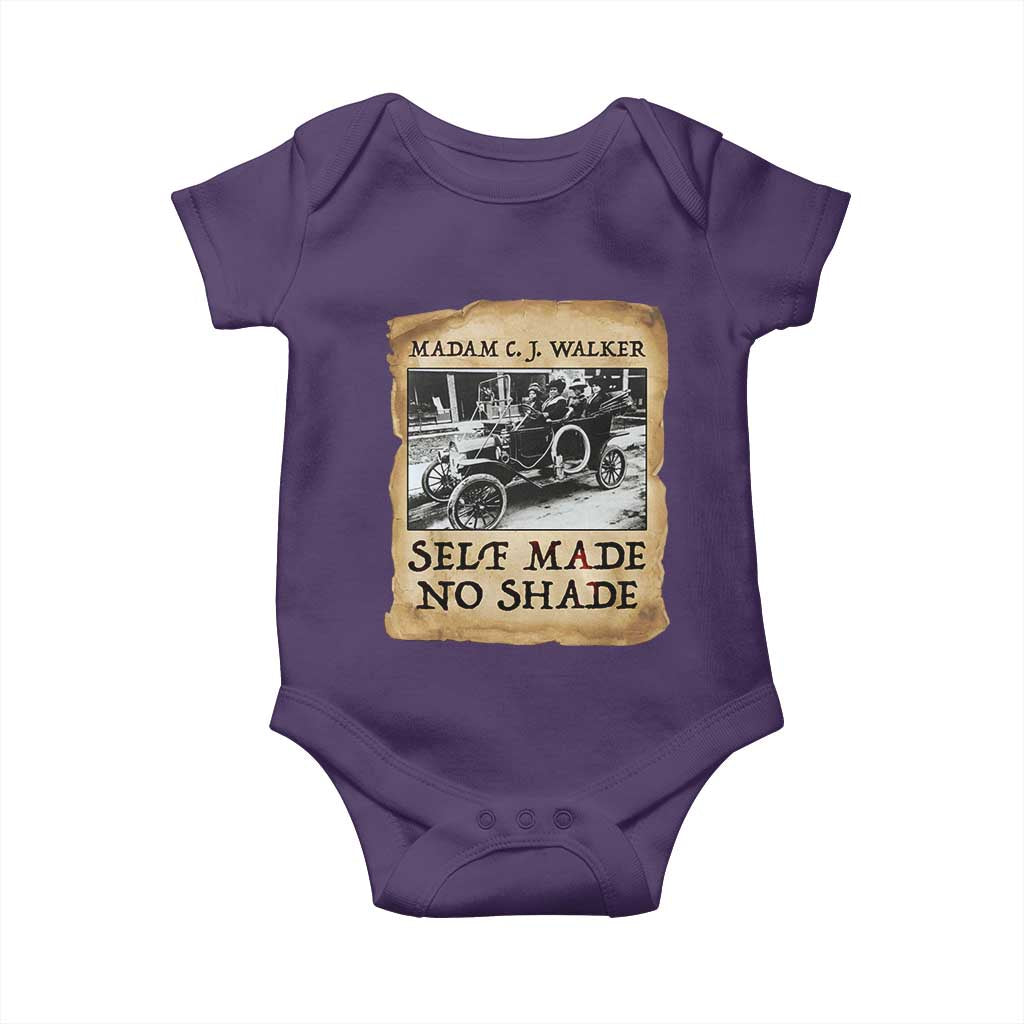 Madam CJ Walker Self Made Millionaire Baby Onesie Strong Black Woman Leader TS12 Purple Print Your Wear