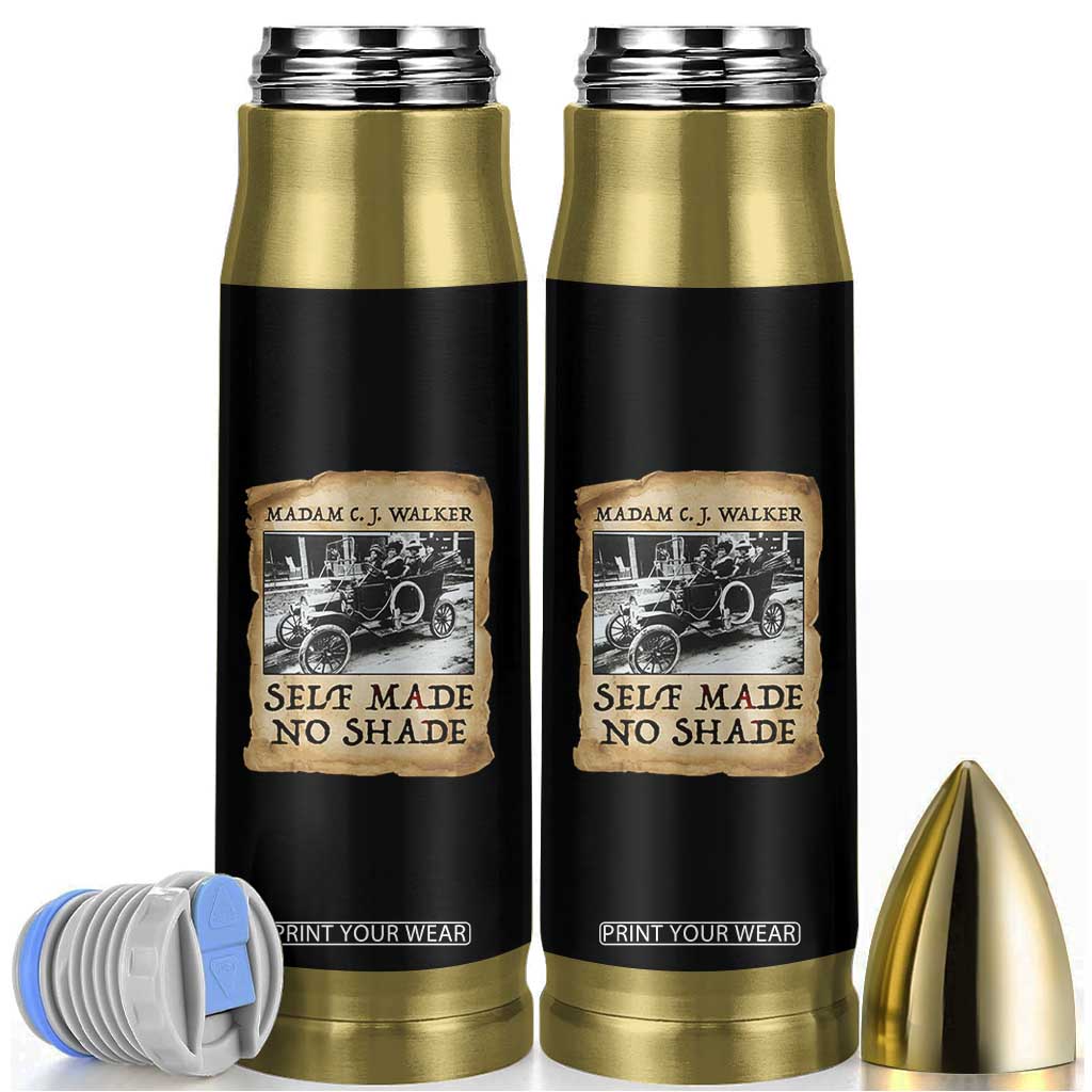 Madam CJ Walker Self Made Millionaire Bullet Tumbler Strong Black Woman Leader TS12 Black Print Your Wear