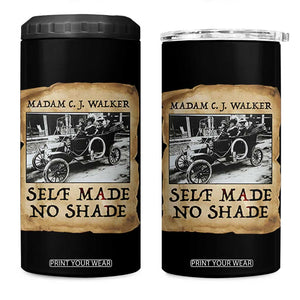 Madam CJ Walker Self Made Millionaire 4 in 1 Can Cooler Tumbler Strong Black Woman Leader TS12 One Size: 16 oz Black Print Your Wear