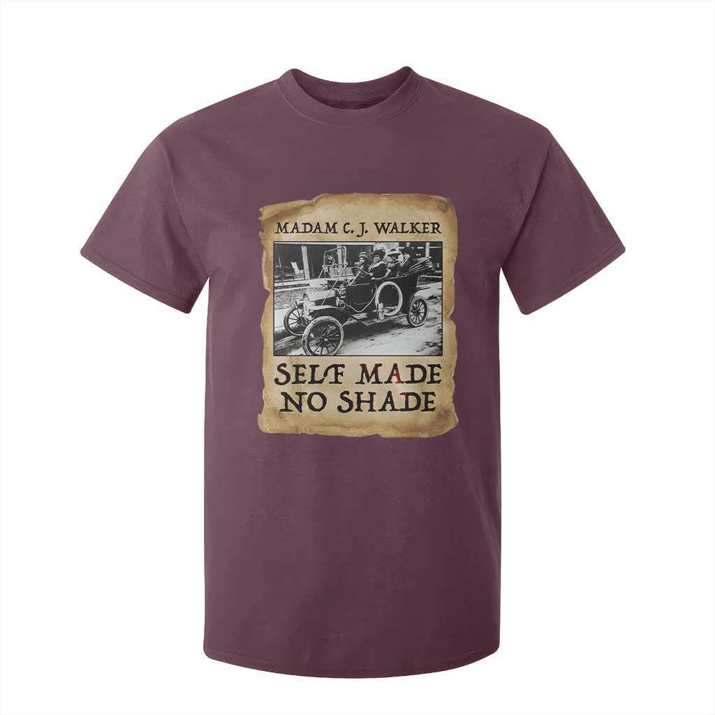 Madam CJ Walker Self Made Millionaire T Shirt For Kid Strong Black Woman Leader TS12 Maroon Print Your Wear