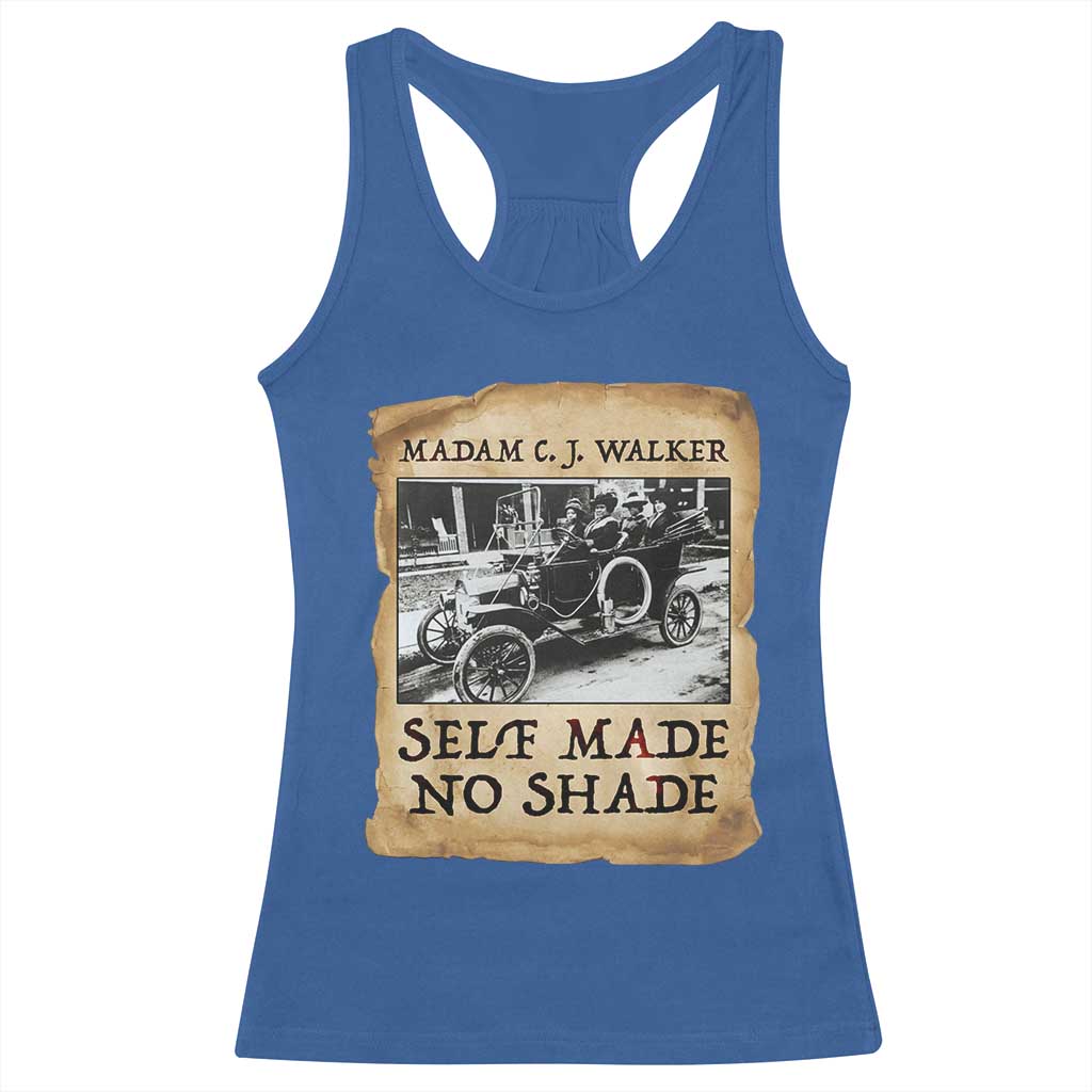 Madam CJ Walker Self Made Millionaire Racerback Tank Top Strong Black Woman Leader TS12 Royal Blue Print Your Wear