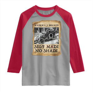 Madam CJ Walker Self Made Millionaire Raglan Shirt Strong Black Woman Leader TS12 Sport Gray Red Print Your Wear