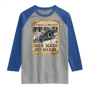 Madam CJ Walker Self Made Millionaire Raglan Shirt Strong Black Woman Leader TS12 Sport Gray Royal Print Your Wear