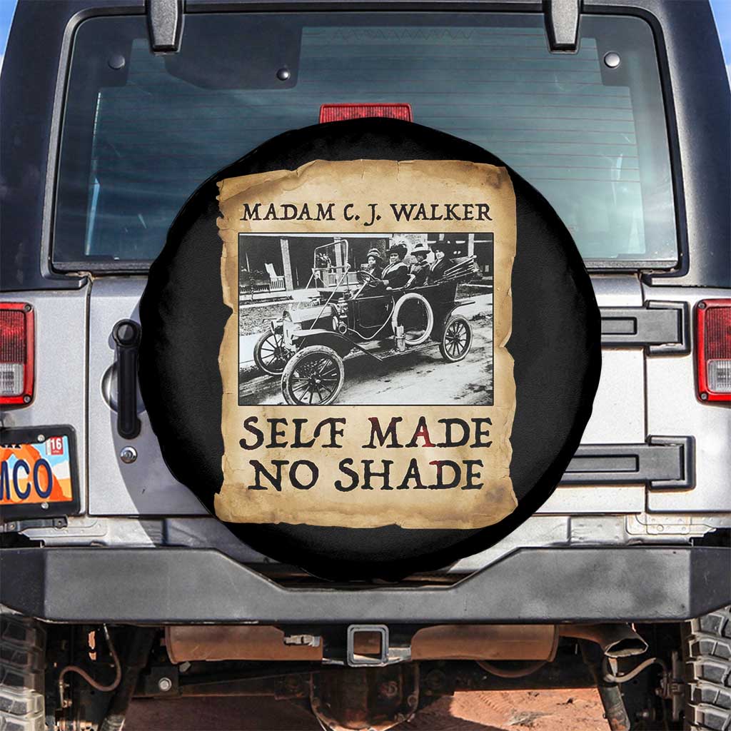 Madam CJ Walker Self Made Millionaire Spare Tire Cover Strong Black Woman Leader TS12 No hole Black Print Your Wear