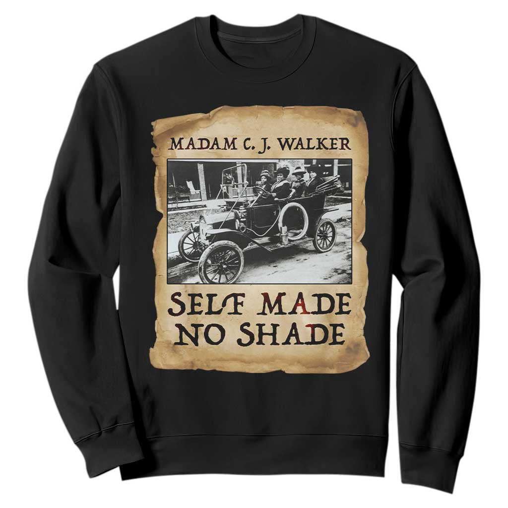 Madam CJ Walker Self Made Millionaire Sweatshirt Strong Black Woman Leader TS12 Black Print Your Wear