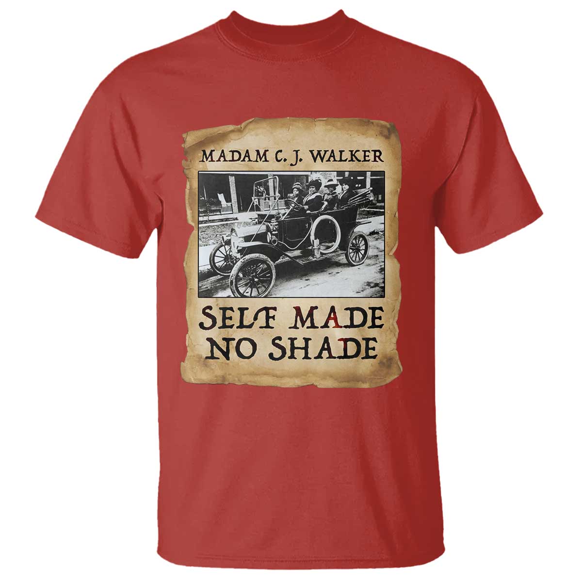 Madam CJ Walker Self Made Millionaire T Shirt Strong Black Woman Leader TS12 Red Print Your Wear