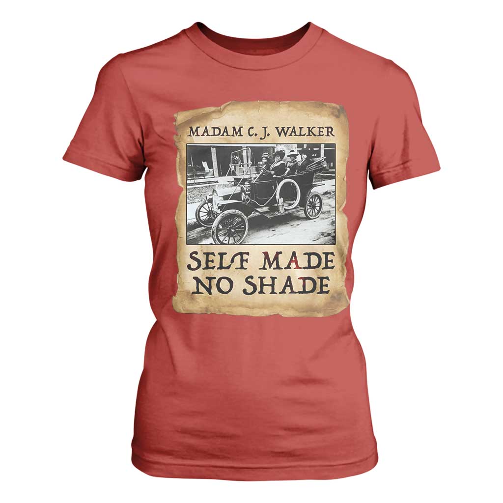 Madam CJ Walker Self Made Millionaire T Shirt For Women Strong Black Woman Leader TS12 Red Print Your Wear