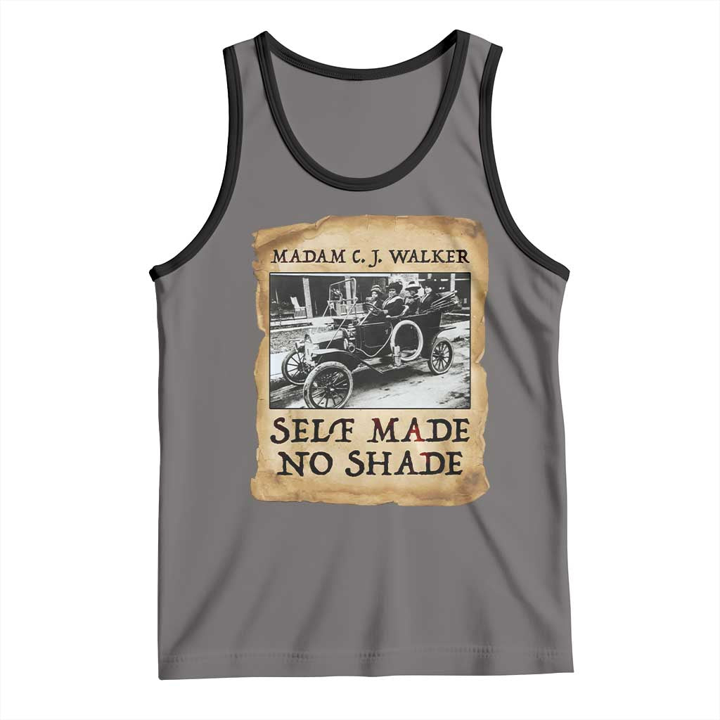 Madam CJ Walker Self Made Millionaire Tank Top Strong Black Woman Leader TS12 Deep Heather Black Print Your Wear