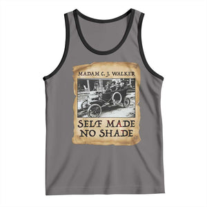 Madam CJ Walker Self Made Millionaire Tank Top Strong Black Woman Leader TS12 Deep Heather Black Print Your Wear