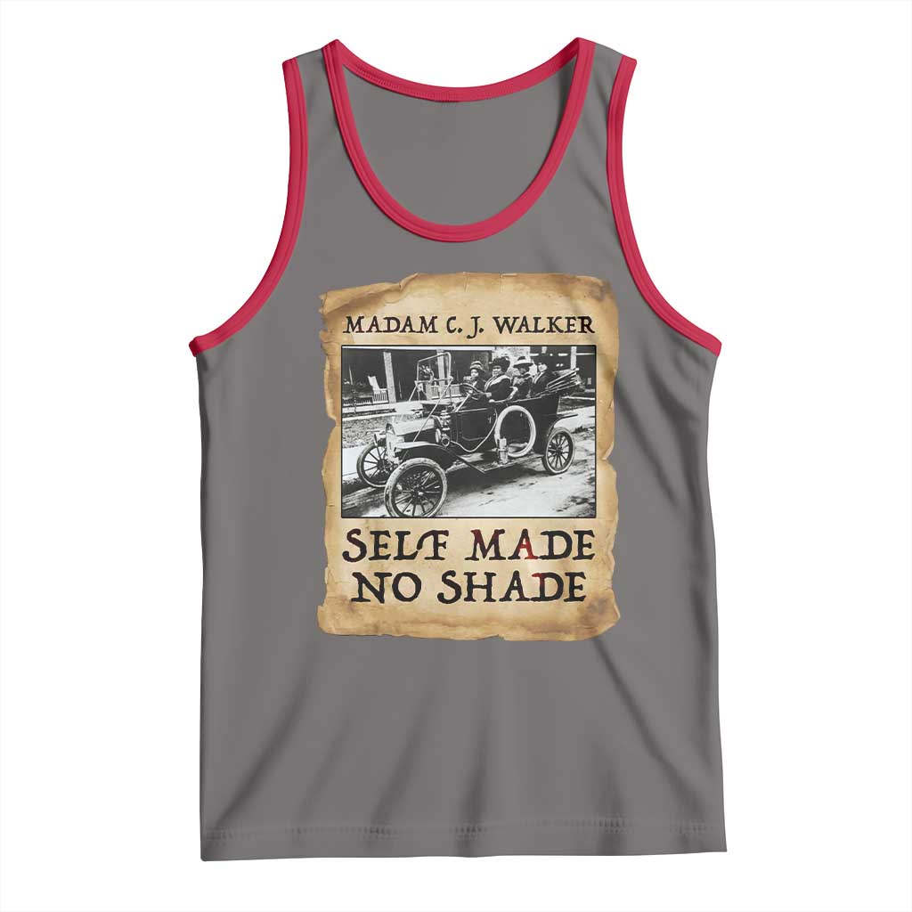 Madam CJ Walker Self Made Millionaire Tank Top Strong Black Woman Leader TS12 Deep Heather Red Print Your Wear